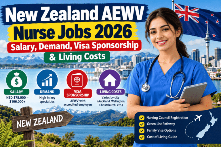 New Zealand AEWV Nurse Jobs 2026: Salary, Demand, Visa Sponsorship & Living Costs